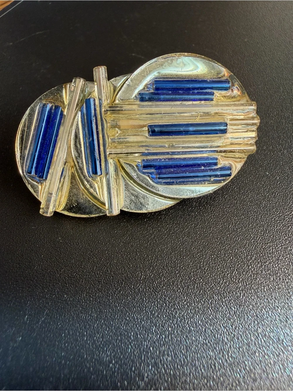 Artisan Signed By Betsy SmArt Brooch Vintage Modernist Studio Art Glass Pin